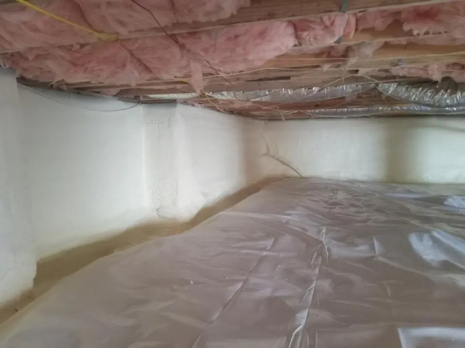 Crawl space encapsulation with closed-cell spray foam for Metal Roof Coating in Vineland